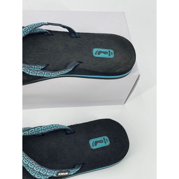 Tevas‎ Sandals Strappy Blue Black Women's Size 11 - Picture 3 of 11